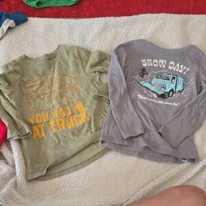 Old Navy Kids 5T Truck Long Sleeve Tees